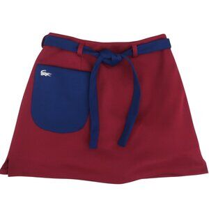 vtg HAYMAKER x LACOSTE Skort skirt w shorts sz 8 Maroon
